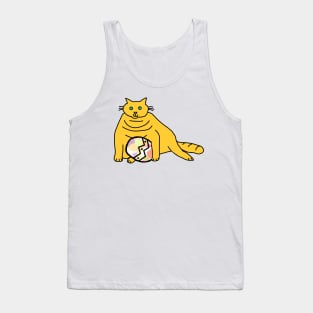 Chonk Cat Holding Large Easter Egg Tank Top